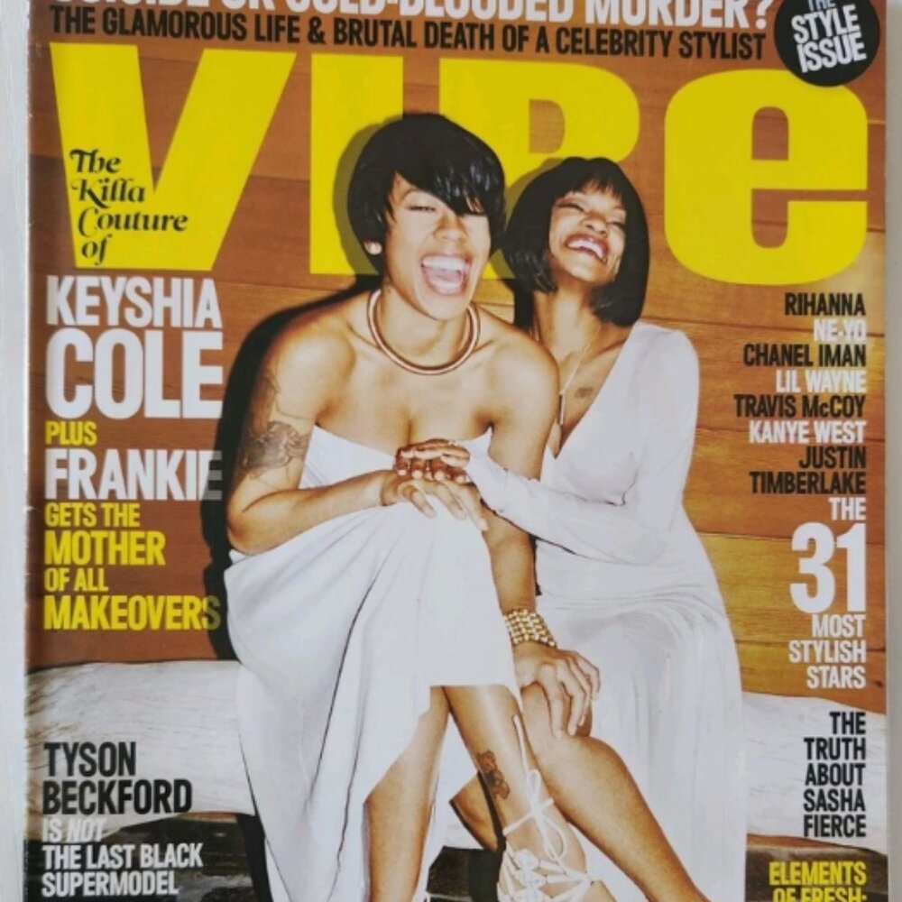 VIBE MAGAZINE March 2009 Style Issue. Keyshia Cole + Frankie Cover. NO LABEL.